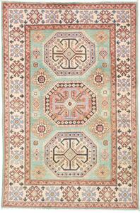Tappeto Kazak Washed Geometrico Verde Acqua Rosso Mattone 116x175 Cm