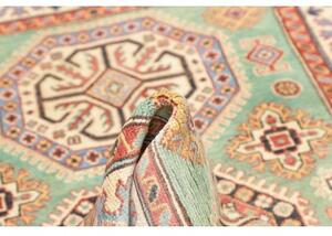 Tappeto Kazak Washed Geometrico Verde Acqua Rosso Mattone 116x175 Cm