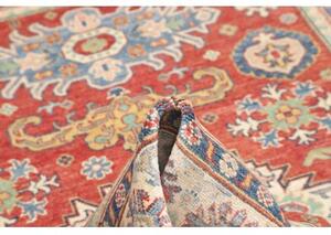 Tappeto Kazak Washed Stilizzato Rosso Mattone Blu Avio 152x202 Cm