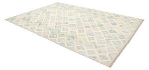 Tappeto Kilim Geometrico Azzurro Avorio 204x302 Cm