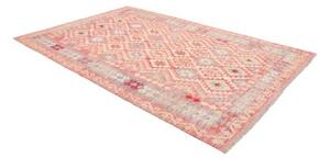Tappeto Kilim Geometrico Rosa Azzurro 199x299 Cm