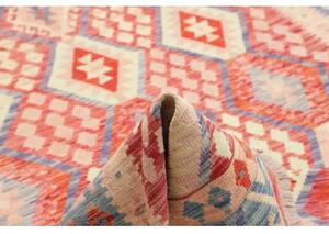 Tappeto Kilim Geometrico Rosso Azzurro 207x306 Cm
