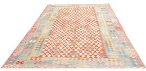 Tappeto Kilim Geometrico Arancione Avorio 202x301 Cm
