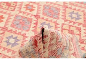 Tappeto Kilim Geometrico Rosa Azzurro 199x299 Cm