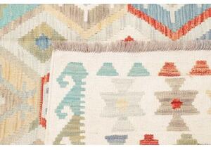 Tappeto Kilim Geometrico Avorio Multicolore 201x297 Cm