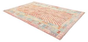 Tappeto Kilim Geometrico Arancione Avorio 202x301 Cm