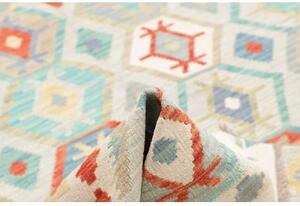 Tappeto Kilim Geometrico Avorio Multicolore 198x297 Cm