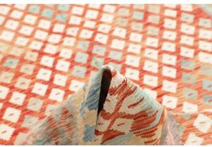 Tappeto Kilim Geometrico Arancione Avorio 202x301 Cm
