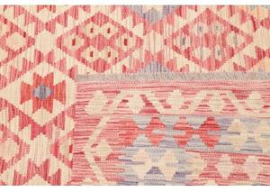 Tappeto Kilim Geometrico Rosa Azzurro 199x299 Cm