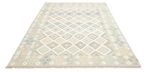 Tappeto Kilim Geometrico Verde Chiaro Azzurro 174x244 Cm