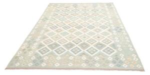 Tappeto Kilim Geometrico Verde Chiaro Azzurro 173x242 Cm