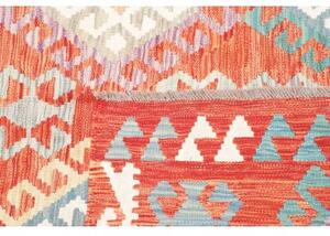 Tappeto Kilim Geometrico Ruggine Azzurro 173x245 Cm