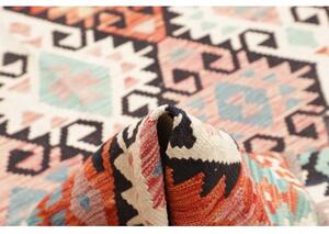 Tappeto Kilim Geometrico Arancione Avorio 203x292 Cm