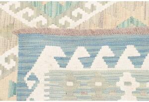 Tappeto Kilim Geometrico Celeste Beige 172x243 Cm