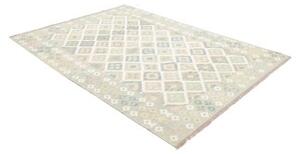 Tappeto Kilim Geometrico Verde Chiaro Azzurro 174x244 Cm