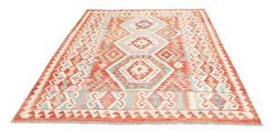 Tappeto Kilim Geometrico Terracotta Azzurro 180x240 Cm