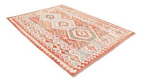 Tappeto Kilim Geometrico Terracotta Azzurro 180x240 Cm