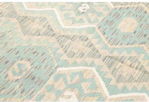 Tappeto Kilim Stilizzato Verde Chiaro Beige 179x244 Cm