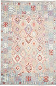 Tappeto Kilim Geometrico Azzurro Rosso 202x304 Cm