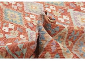 Tappeto Kilim Geometrico Ruggine Beige 304x496 Cm