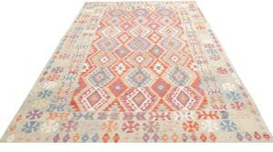 Tappeto Kilim Geometrico Multicolore Beige 196x304 Cm
