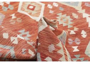 Tappeto Kilim Geometrico Terracotta Multicolore 307x497 Cm