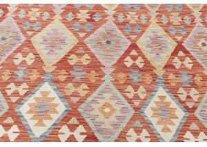 Tappeto Kilim Geometrico Ruggine Beige 304x496 Cm
