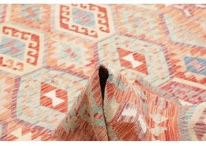 Tappeto Kilim Geometrico Arancione Avorio 205x292 Cm