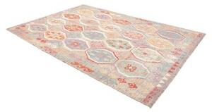 Tappeto Kilim Geometrico Grigio Multicolore 202x298 Cm