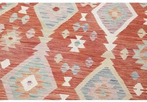 Tappeto Kilim Geometrico Terracotta Multicolore 307x497 Cm