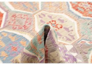 Tappeto Kilim Geometrico Grigio Multicolore 202x298 Cm