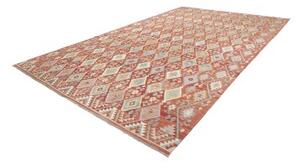 Tappeto Kilim Geometrico Ruggine Beige 304x496 Cm