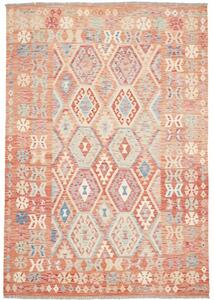 Tappeto Kilim Geometrico Arancione Avorio 205x292 Cm