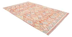 Tappeto Kilim Geometrico Ruggine Azzurro 200x302 Cm