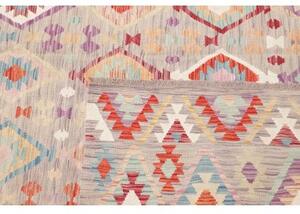 Tappeto Kilim Geometrico Grigio Multicolore 250x362 Cm