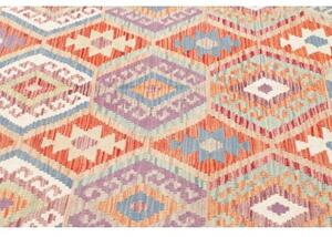 Tappeto Kilim Geometrico Multicolore Beige 196x304 Cm