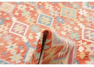 Tappeto Kilim Geometrico Ruggine Azzurro 200x302 Cm