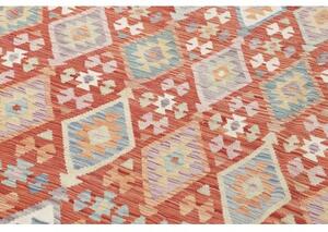 Tappeto Kilim Geometrico Ruggine Beige 304x496 Cm