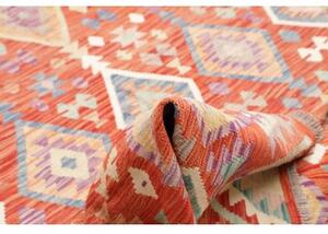 Tappeto Kilim Geometrico Terracotta Beige 203x298 Cm