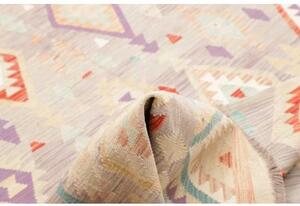 Tappeto Kilim Geometrico Grigio Multicolore 200x304 Cm
