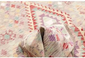 Tappeto Kilim Geometrico Grigio Multicolore 203x301 Cm
