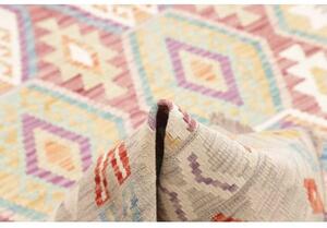 Tappeto Kilim Geometrico Beige Rosso Mattone 177x247 Cm