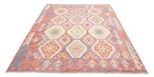 Tappeto Kilim Stilizzato Rosa Antico Multicolore 173x248 Cm