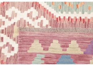 Tappeto Kilim Stilizzato Rosa Antico Azzurro 172x248 Cm