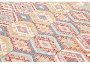 Tappeto Kilim Geometrico Beige Multicolore 180x250 Cm