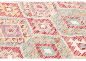 Tappeto Kilim Geometrico Grigio Rosso 178x251 Cm