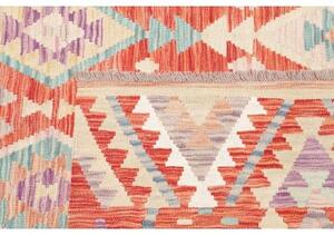 Tappeto Kilim Geometrico Rosso Beige 200x300 Cm