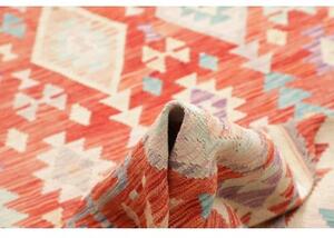 Tappeto Kilim Geometrico Rosso Beige 200x300 Cm