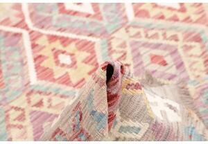 Tappeto Kilim Geometrico Grigio Rosso 178x251 Cm