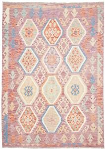 Tappeto Kilim Stilizzato Rosa Antico Multicolore 173x248 Cm